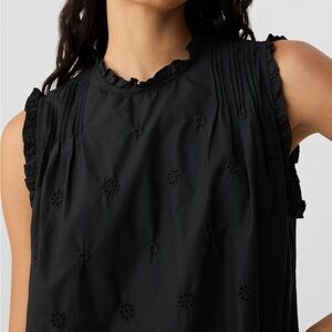 Gap × DÔEN Black Eyelet Mini Dress